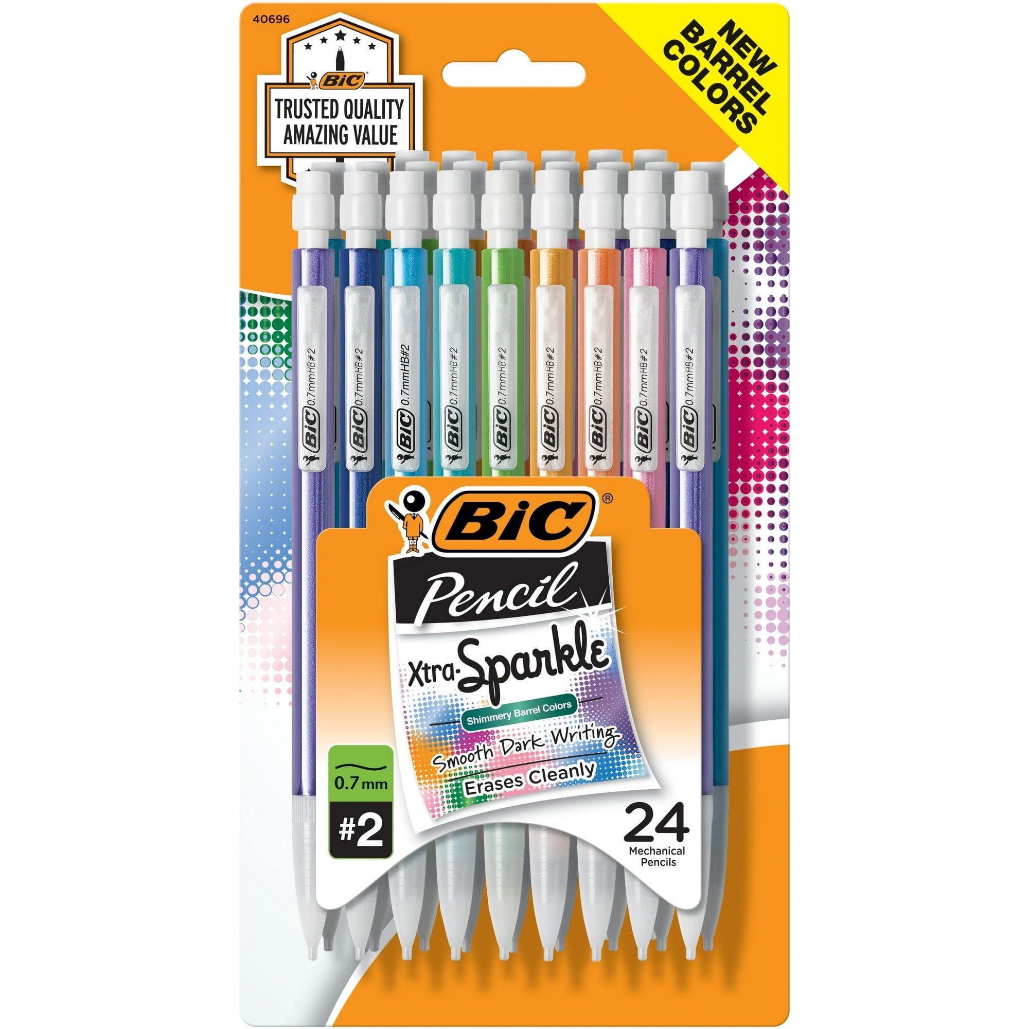 BIC Xtra-Sparkle No. 2 Mechanical Pencils, Medium Point (0.7mm), 24 Count EasyOptionXY LLC
