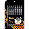 BIC Gelocity Quick Dry Black Gel Pens, Medium Point (0.7mm), 8-Count Pack