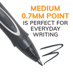 BIC Gelocity Quick Dry Black Gel Pens, Medium Point (0.7mm), 8-Count Pack