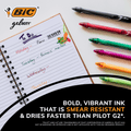 BIC Gelocity Quick Dry Blue Gel Pens, Medium Point (0.7mm), 2-Count Pack