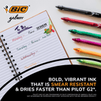 BIC Gelocity Quick Dry Assorted Colors Gel Pens, Medium Point (0.7mm), 12-Count Pack