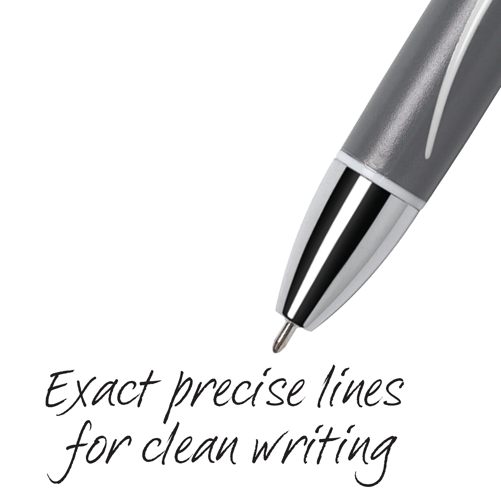 BIC Glide Exact Retractable Ball Point Pens, Fine Point, 0.7 mm, Black Ink, Pack of 3