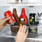 Refrigerator transparent rotating storage tray Pi-Mart