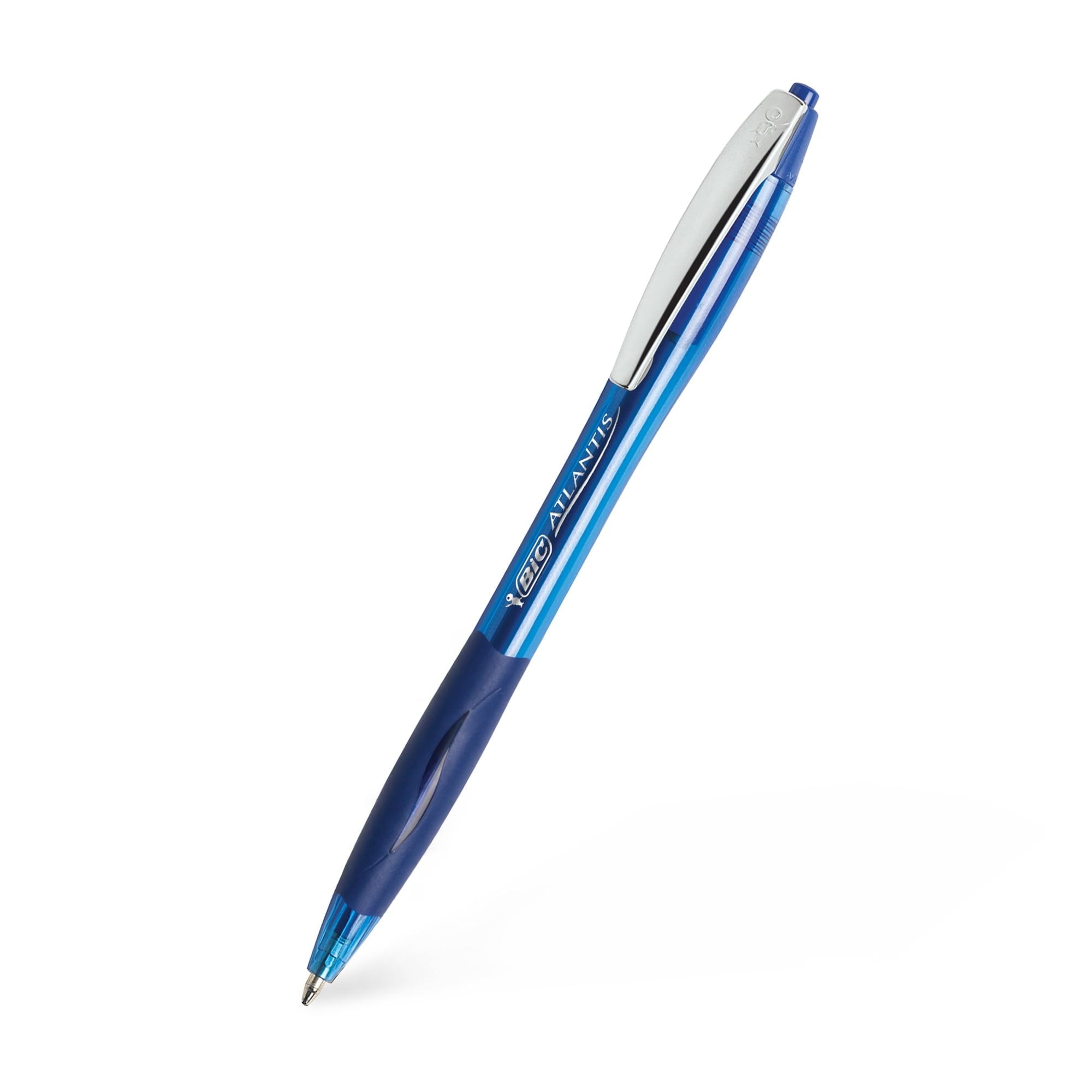 BIC Glide Blue Retractable Ballpoint Pens, Medium Point, 1.0 mm, Blue Ink, Pack of 4 EasyOptionXY LLC