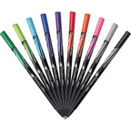 BIC Intensity Fineliner Felt Pens, Fine Point (0.4 mm), Assorted Colors, 10-Count