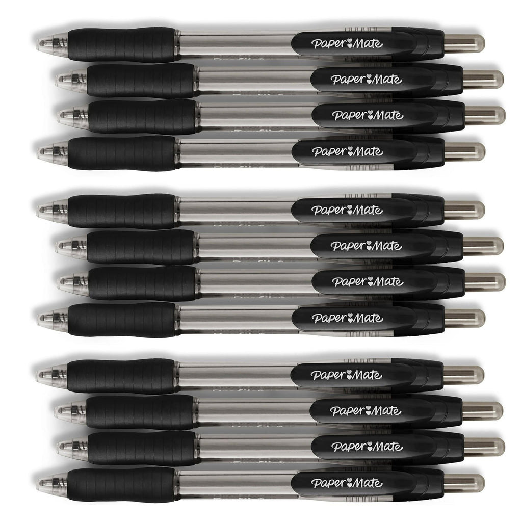 Paper Mate Profile Retractable Ballpoint Pens, Bold Point (1.4mm), Black, 12 Count - SJB-DIAMOND ELITES