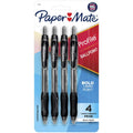 Paper Mate Profile Retractable Ballpoint Pens, 1.4 mm Bold Point, Black, 4 Count - SJB-DIAMOND ELITES