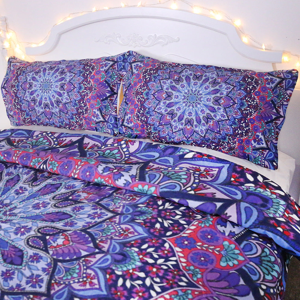 Purple red quilt cover set of four Pi-Mart