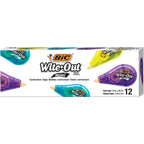 BIC Wite-Out Brand Mini White Correction Tape, 12-Pack for School Supplies