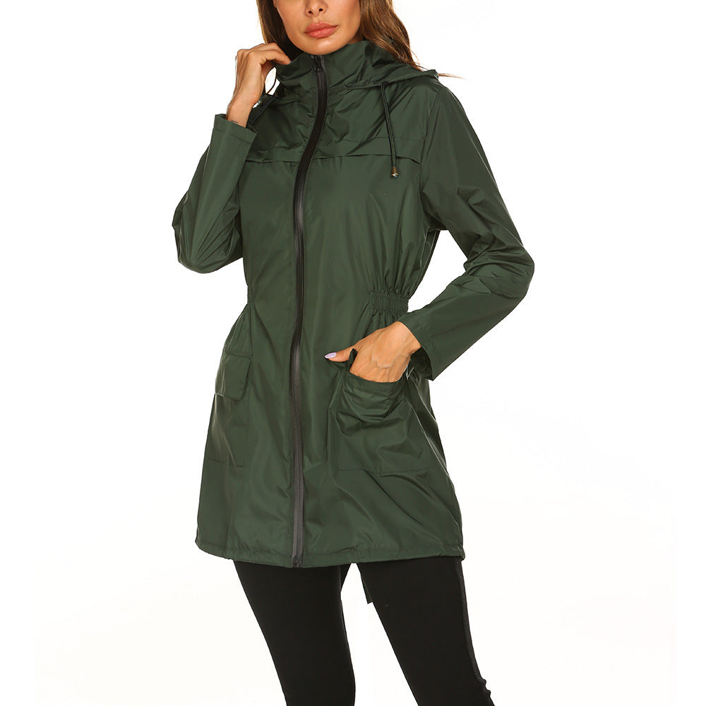 Waterproof Light Raincoat Hooded Windbreaker Mountaineering Jacket Women's Jacket Pi-Mart