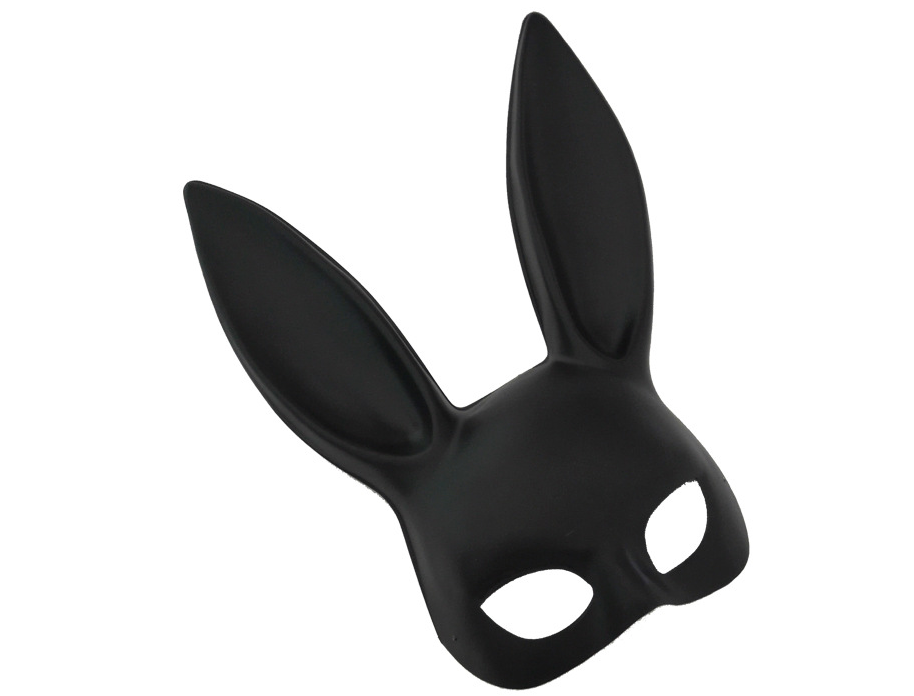 Fashion Black Rabbit Ear Half Face Mask Pi-Mart