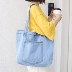 Denim handbag Pi-Mart
