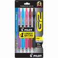 Pilot G2 Retractable Gel Ink Pens, Fine Point, Assorted Colors, 5 Pack, 581480431