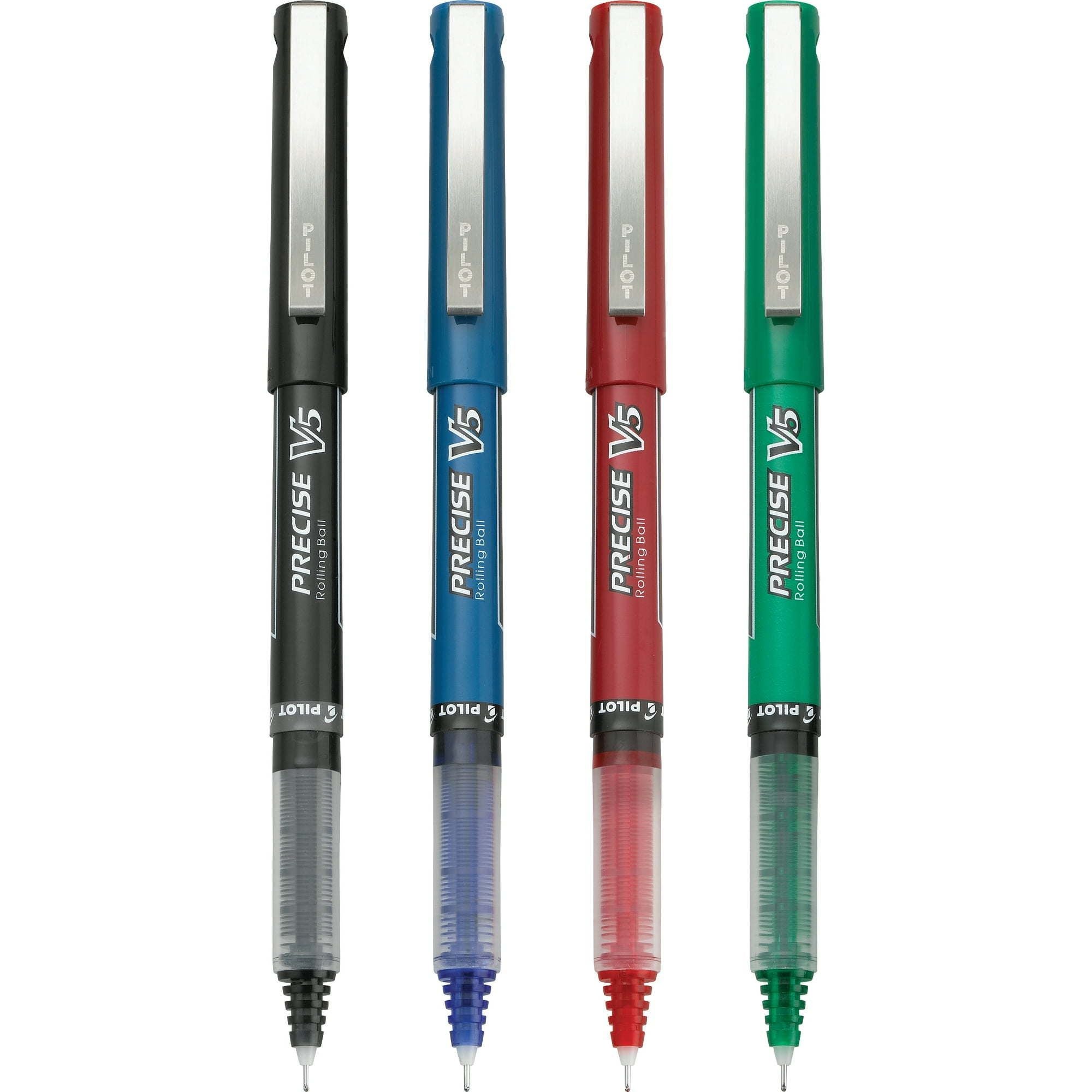 Pilot Precise V5 Pens, Extra Fine Point, Assorted, 4 Pack, 17510788