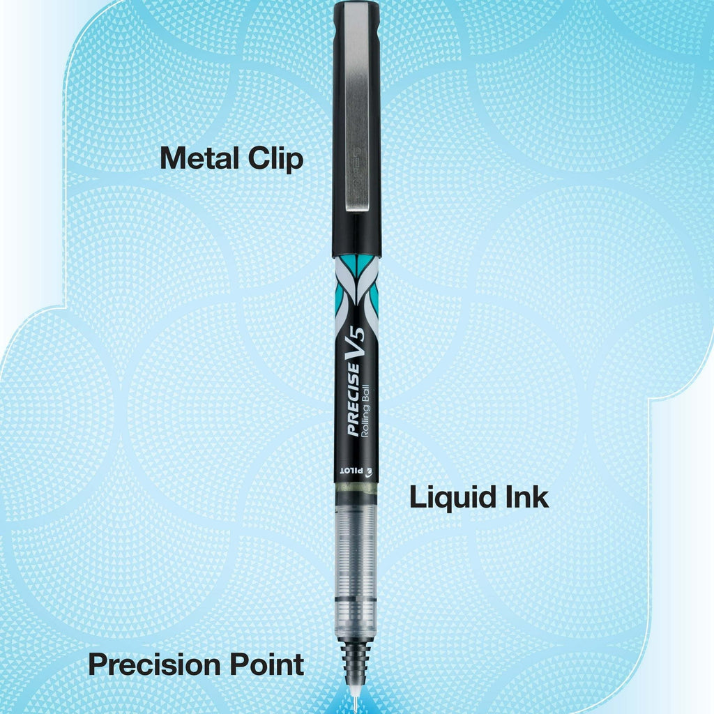 Pilot Precise V5 Stick Pens, Extra Fine Point, Assorted Colors, 9 Count