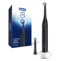 Oral-B iO Series 2 Rechargeable Electric Powered Toothbrush Starter Kit, Night Black with 2 Brush Heads - Automatic Pressure Sensor to Protect Gums - 3 Modes - 2 Min Timer