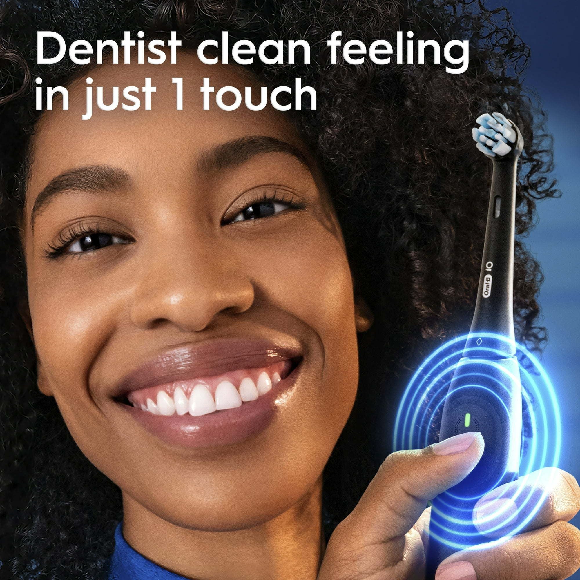 Oral-B iO Series 2 Rechargeable Electric Powered Toothbrush, Night Black with 1 Gentle Care Brush Head - Automatic Pressure Sensor to Protect Gums - 3 Modes - 2 Min Timer15514 EasyOptionXY LLC