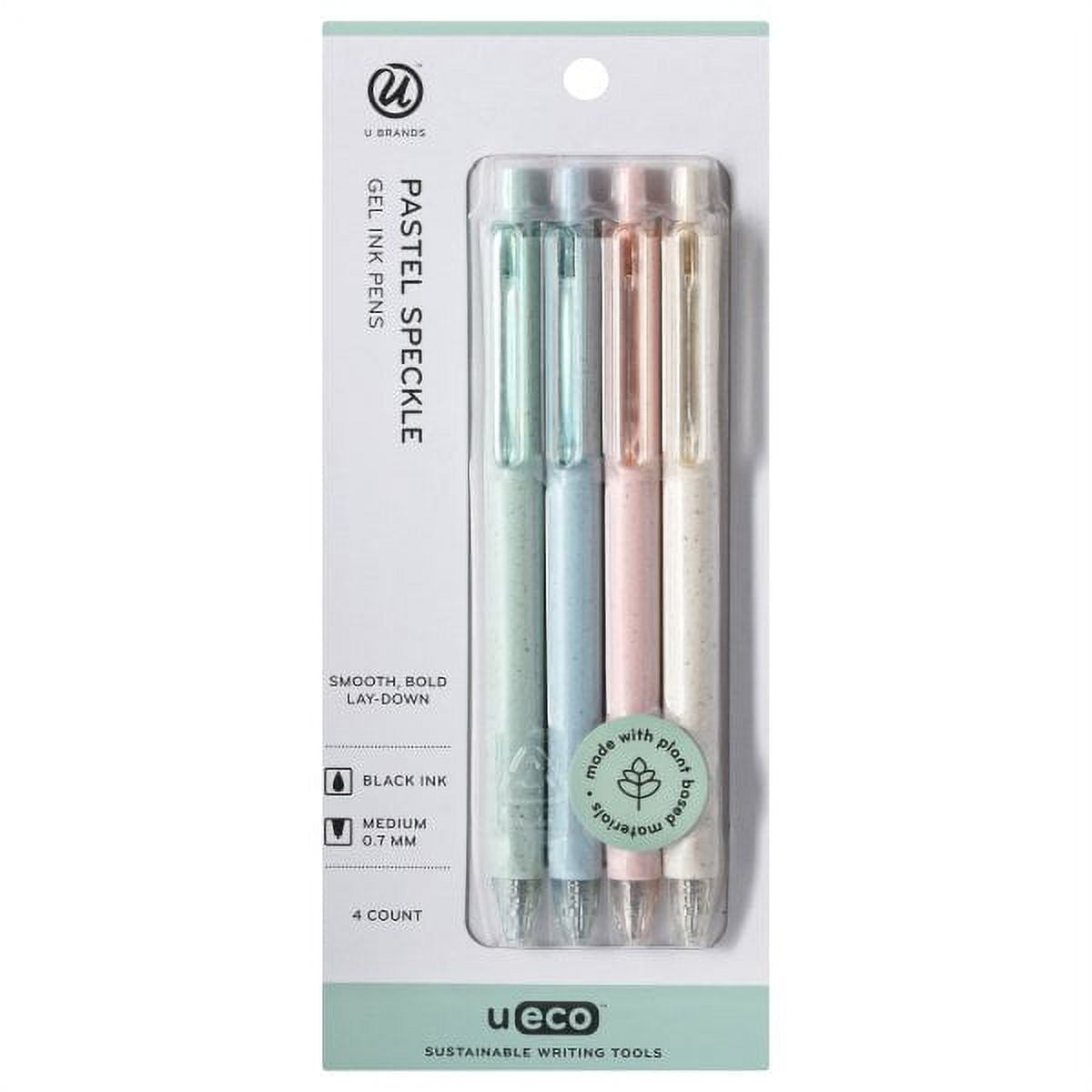 U Brands U-Eco Gel Pen, Black Ink, Pastel Speckle, 4 Count - SJB-DIAMOND ELITES