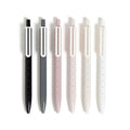 U Brands Laguna Ballpoint Pens, 6 Count, Foil Dots, Bold (1.0mm) Point, Black Ink