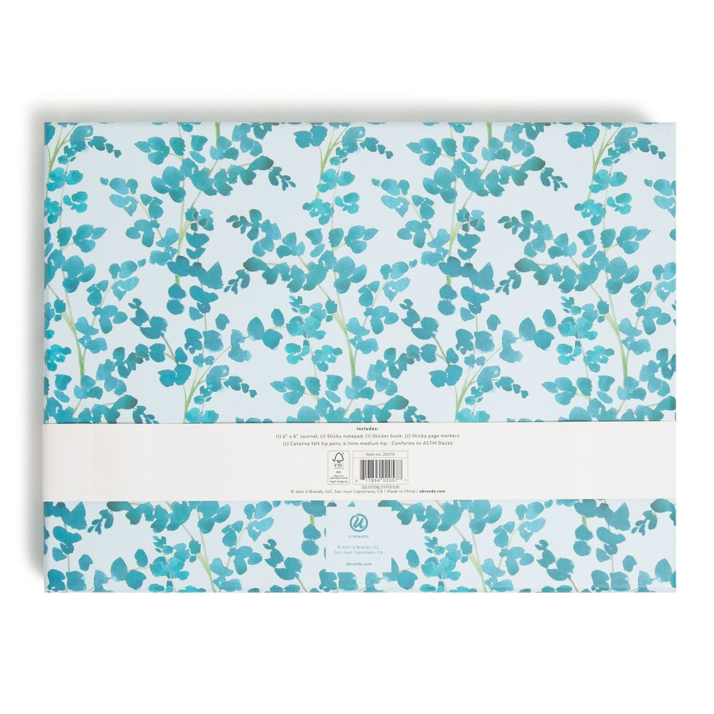 U BRANDS Handmade Florals Journaling Set, Multicolor, Stationery, Pens Included, 2057U