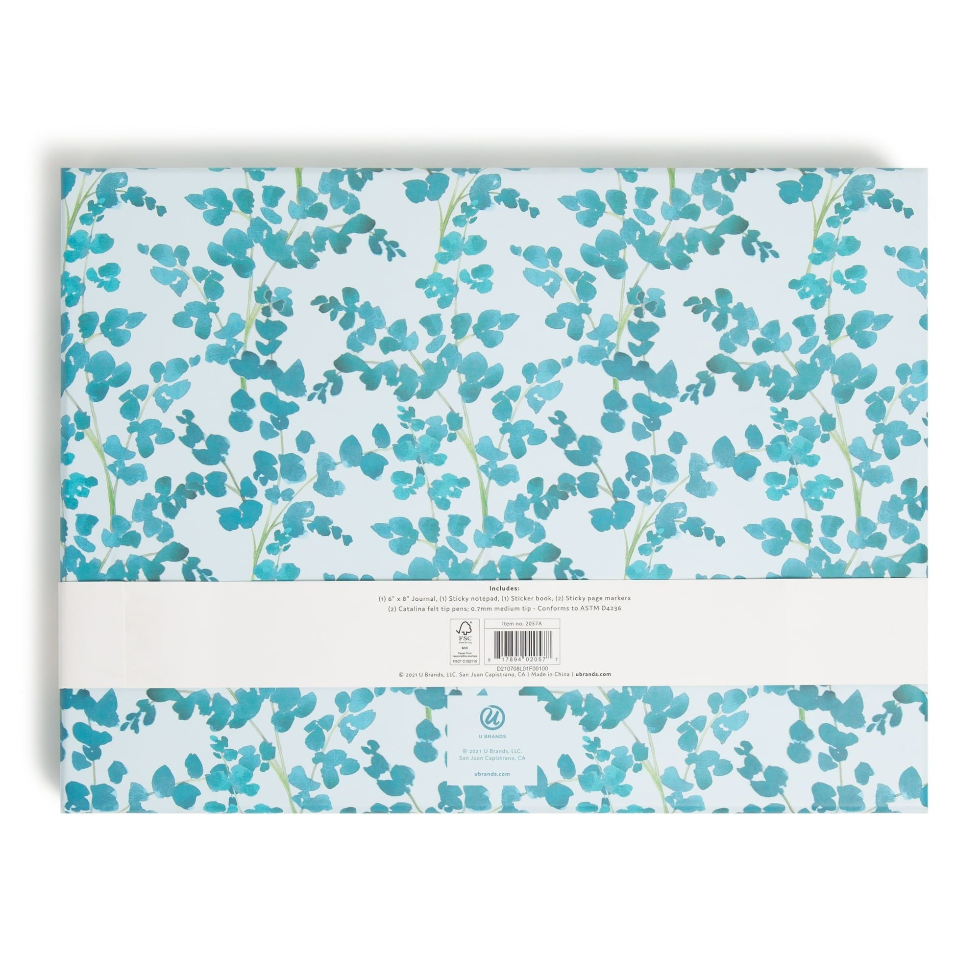 U BRANDS Handmade Florals Journaling Set, Multicolor, Stationery, Pens Included, 2057U