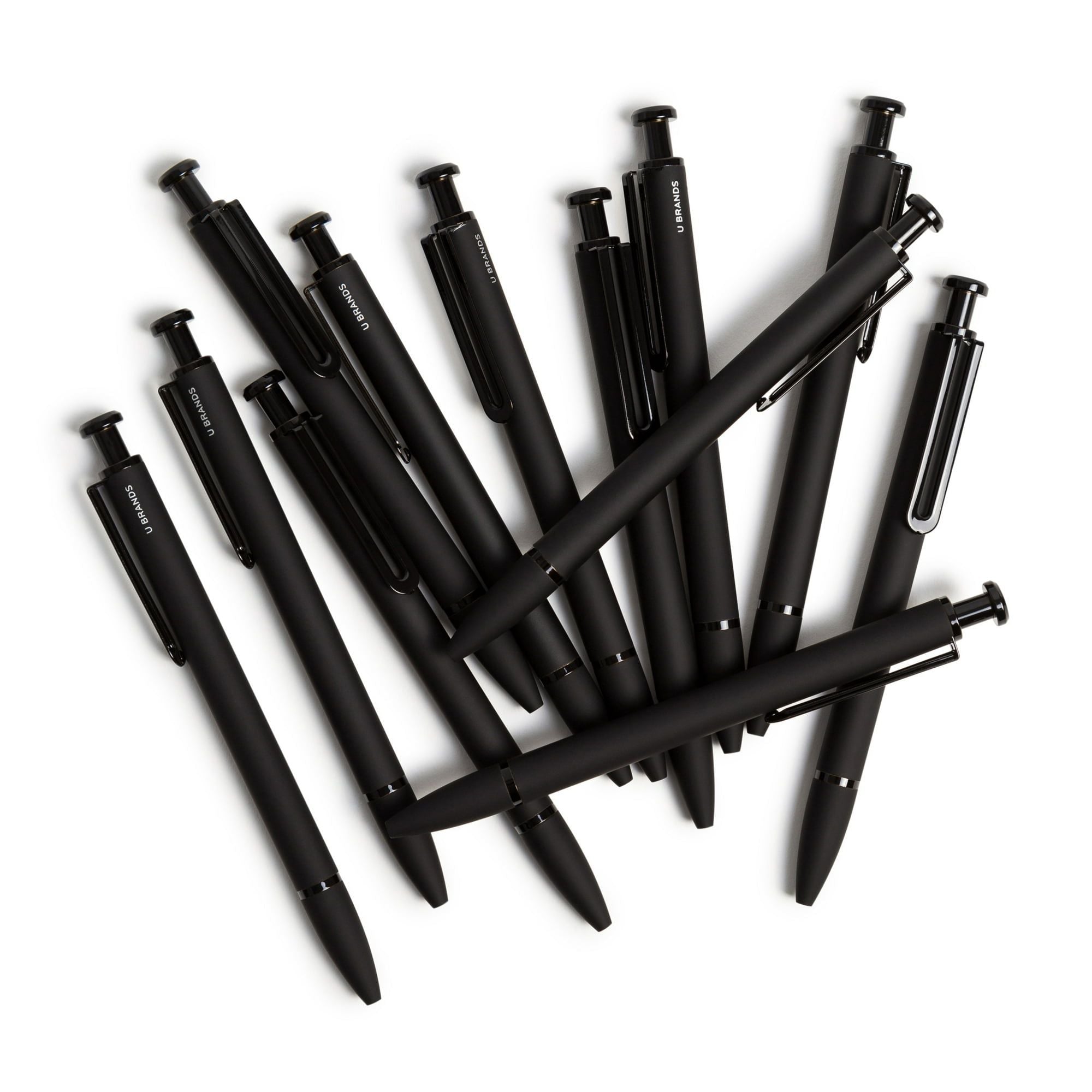 U Brands Monterey Soft Touch Ballpoint Pens, Midnight, 12 Count (3786U01-24)