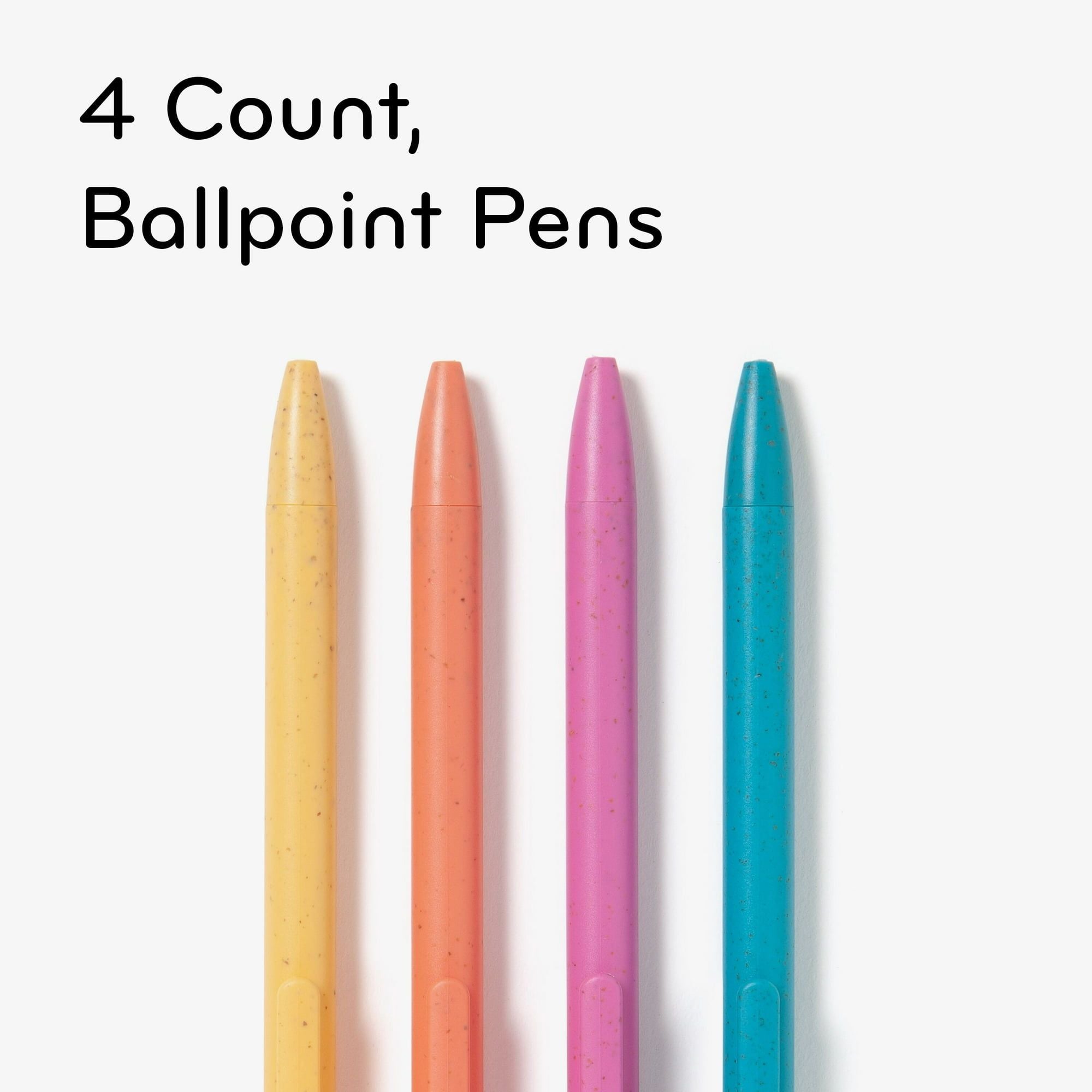 U Brands U-Eco Ballpoint Pens, 4 Count, Sunset Speckle, Medium (0.7mm) Point, Black Ink - SJB-DIAMOND ELITES