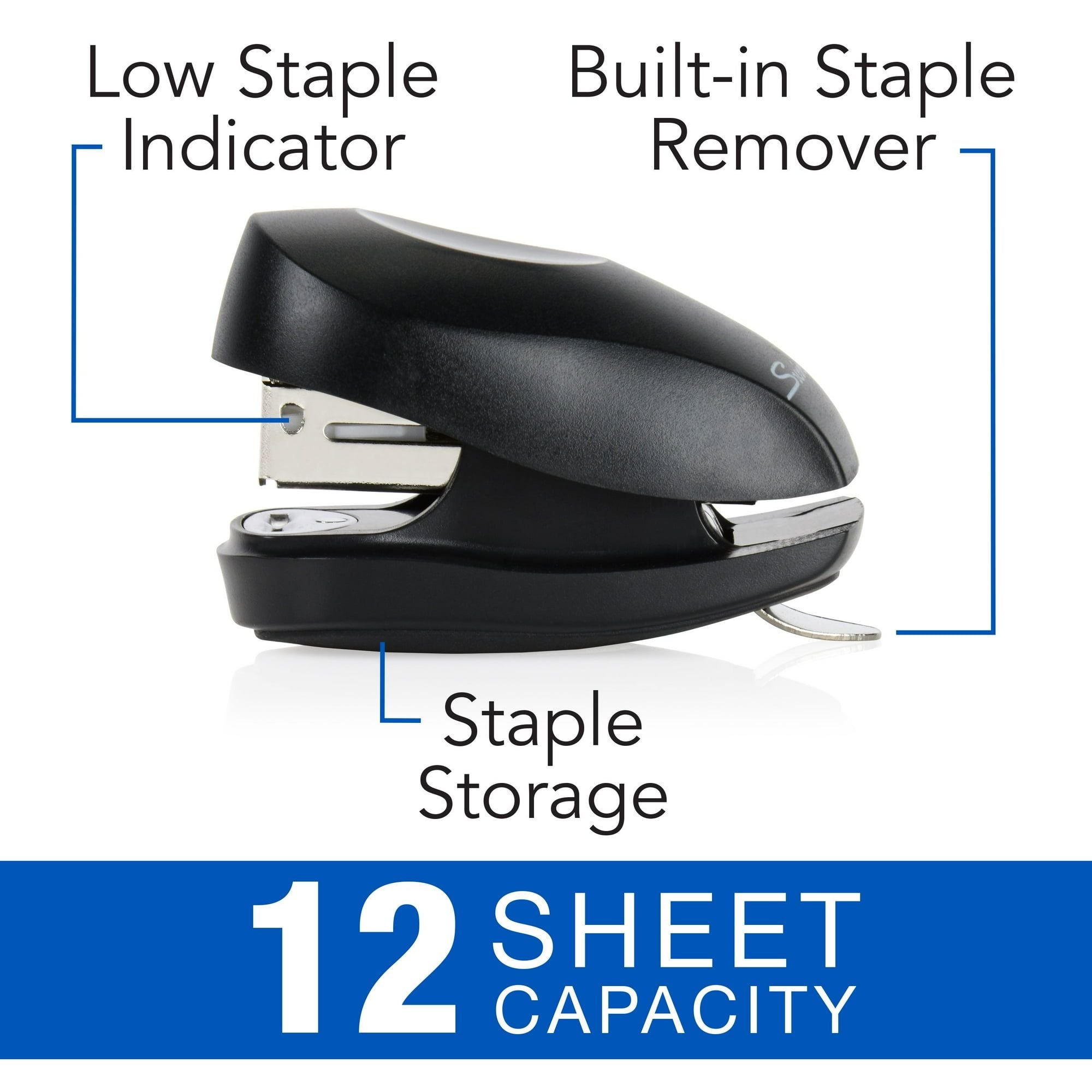Swingline Tot Stapler, 12 Sheets, Black (S700022-WMT) - SJB-DIAMOND ELITES