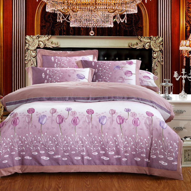 Pure cotton jacquard four-piece bedding Pi-Mart
