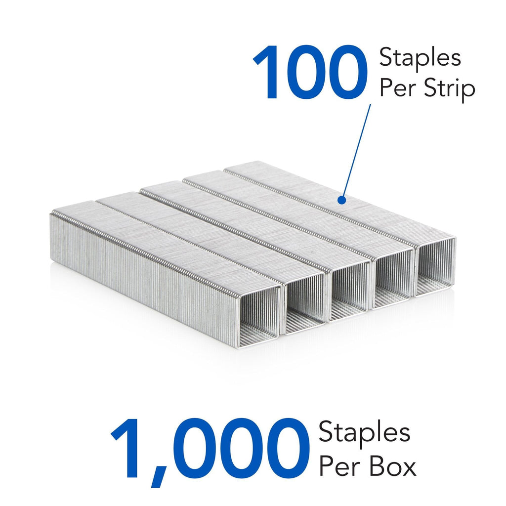 Swingline Premium Heavy Duty Staples, 1/2" Leg, 100 Per Strip, 1,000/Box - SJB-DIAMOND ELITES