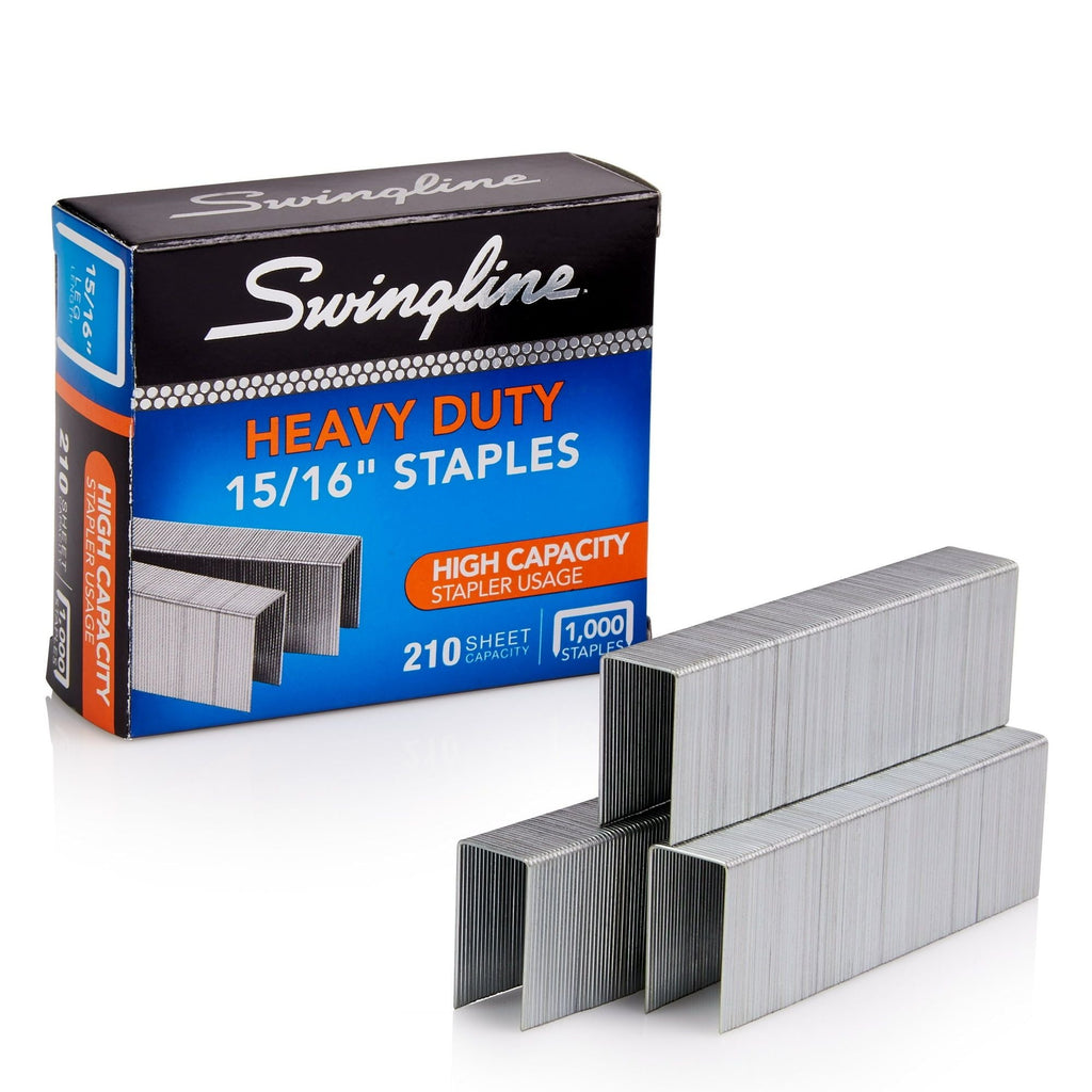 Swingline Premium Heavy Duty Staples, 15/16" Leg, 100 Per Strip, 1,000/Box - SJB-DIAMOND ELITES