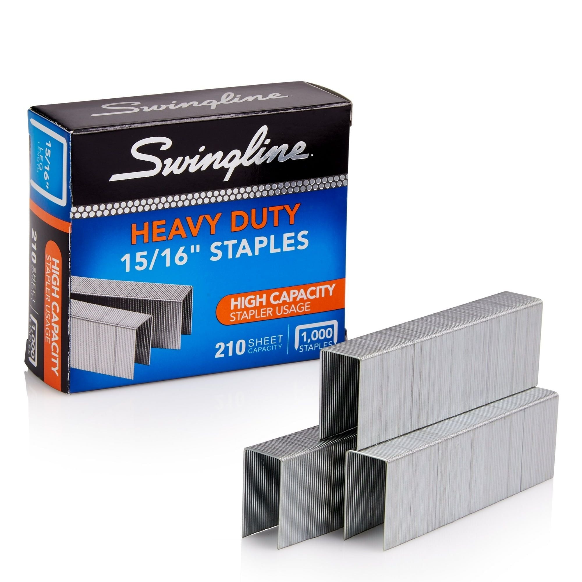 Swingline Premium Heavy Duty Staples, 15/16" Leg, 100 Per Strip, 1,000/Box - SJB-DIAMOND ELITES
