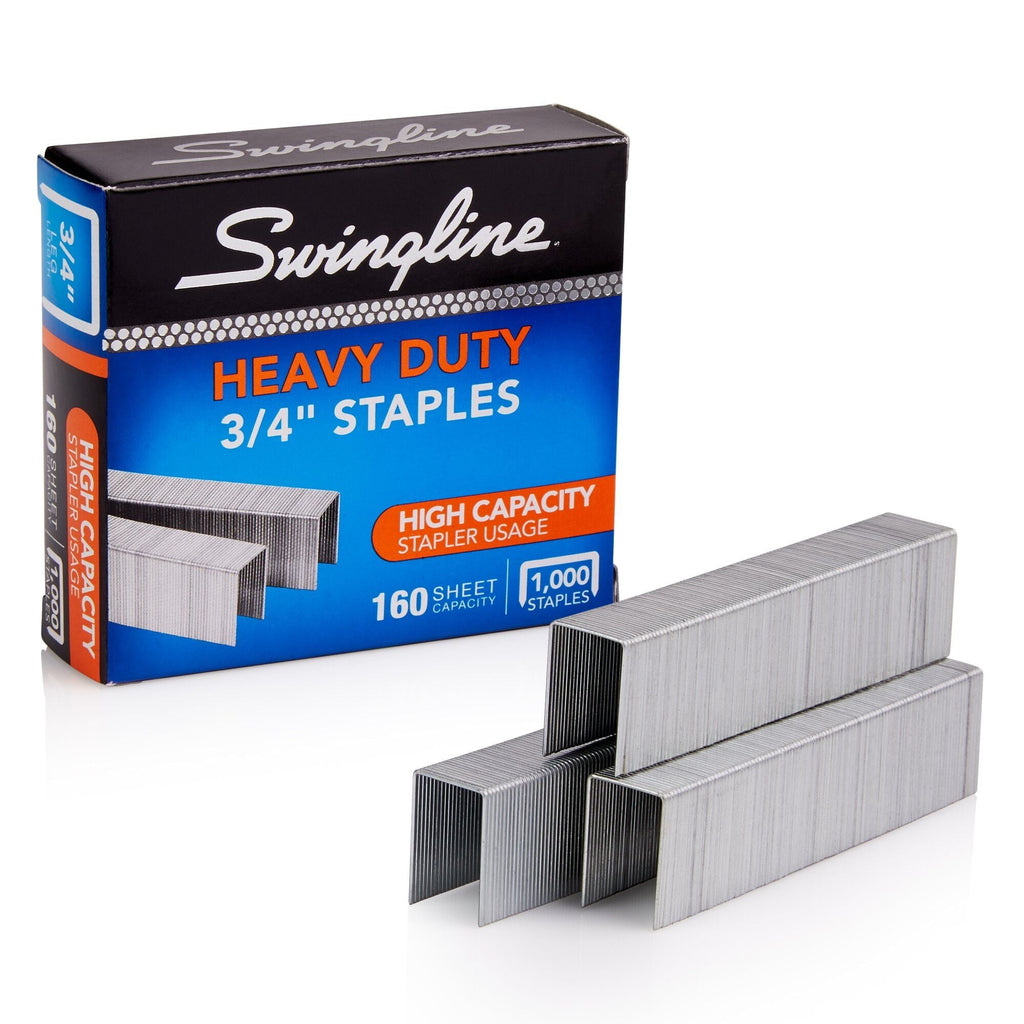 Swingline Premium Heavy Duty Staples, 3/4" Leg, 100 Per Strip, 1,000/Box - SJB-DIAMOND ELITES