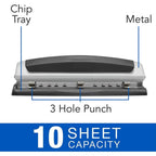 Swingline Precision Pro Desktop Punch, 10 Sheets, 2 Pack (A7074066AZ) - SJB-DIAMOND ELITES