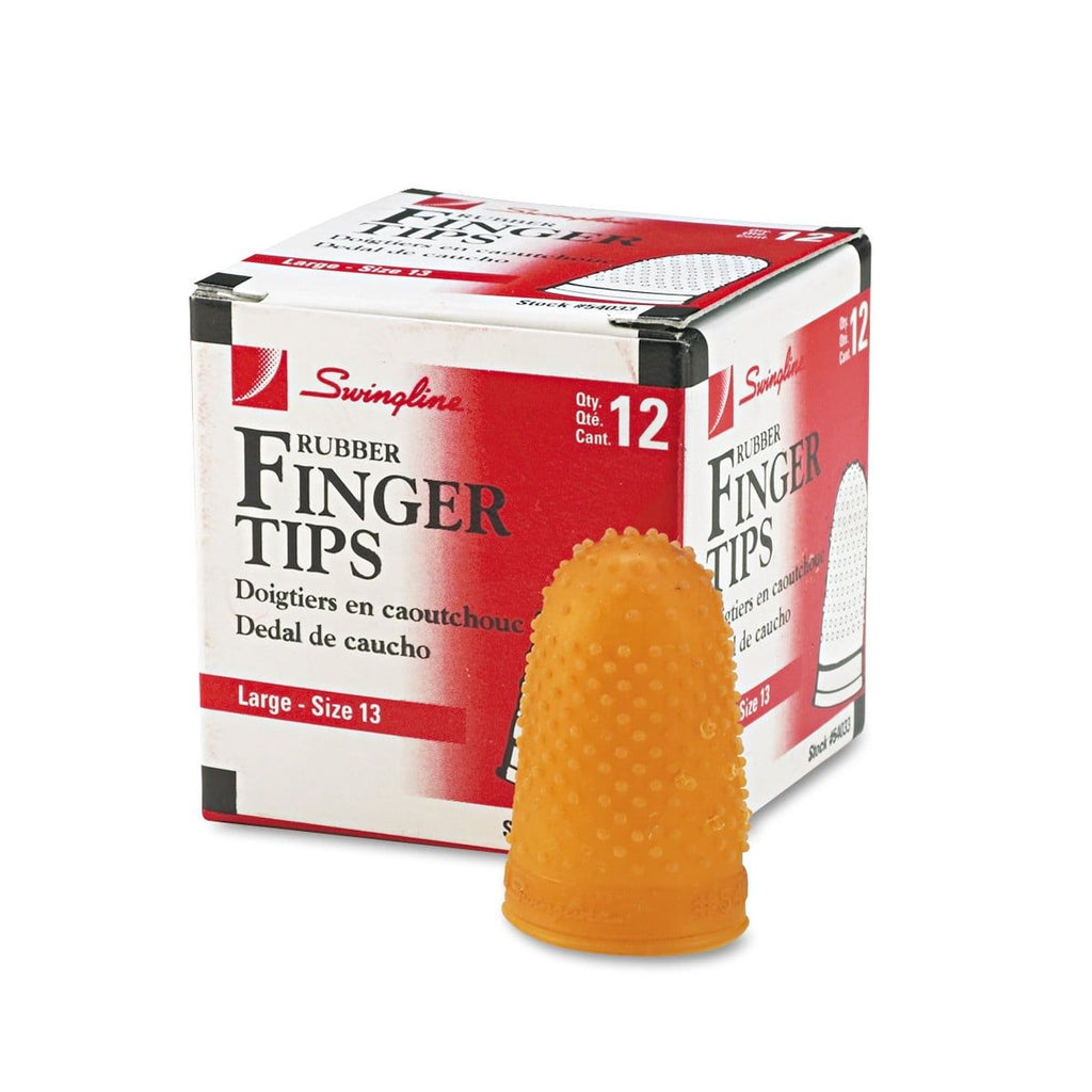 Swingline, SWI54033, Rubber Finger Tips, 1 Dozen, Amber - SJB-DIAMOND ELITES