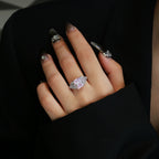 Sterling Silver 8X10 Ice Cut Ring High Carbon Diamond