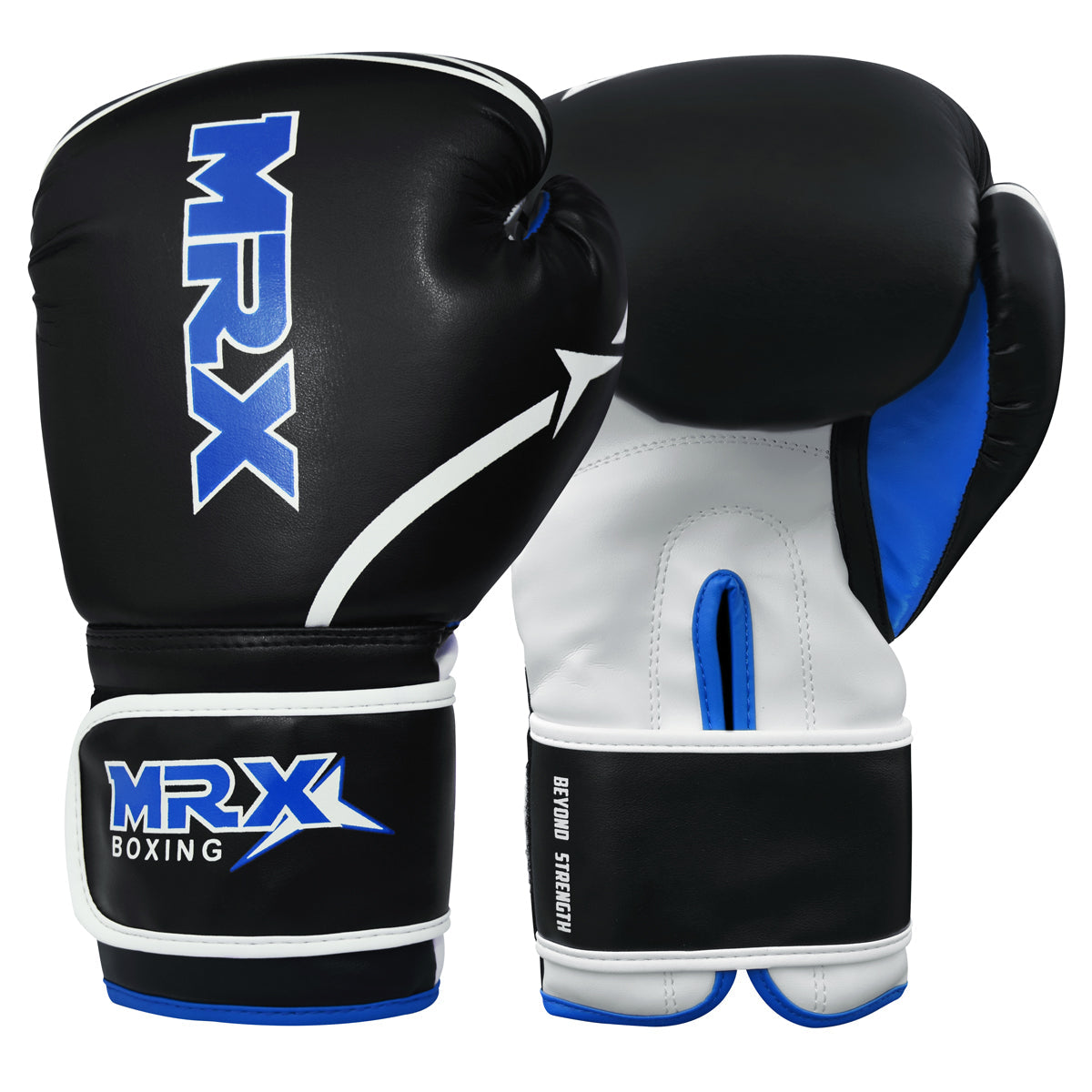 MRX Boxing Gloves Fighting Training Adult Junior Black Blue 10oz - SJB-DIAMOND ELITES