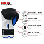 MRX Boxing Gloves Fighting Sparring Training Adult Junior Black Red Blue - SJB-DIAMOND ELITES