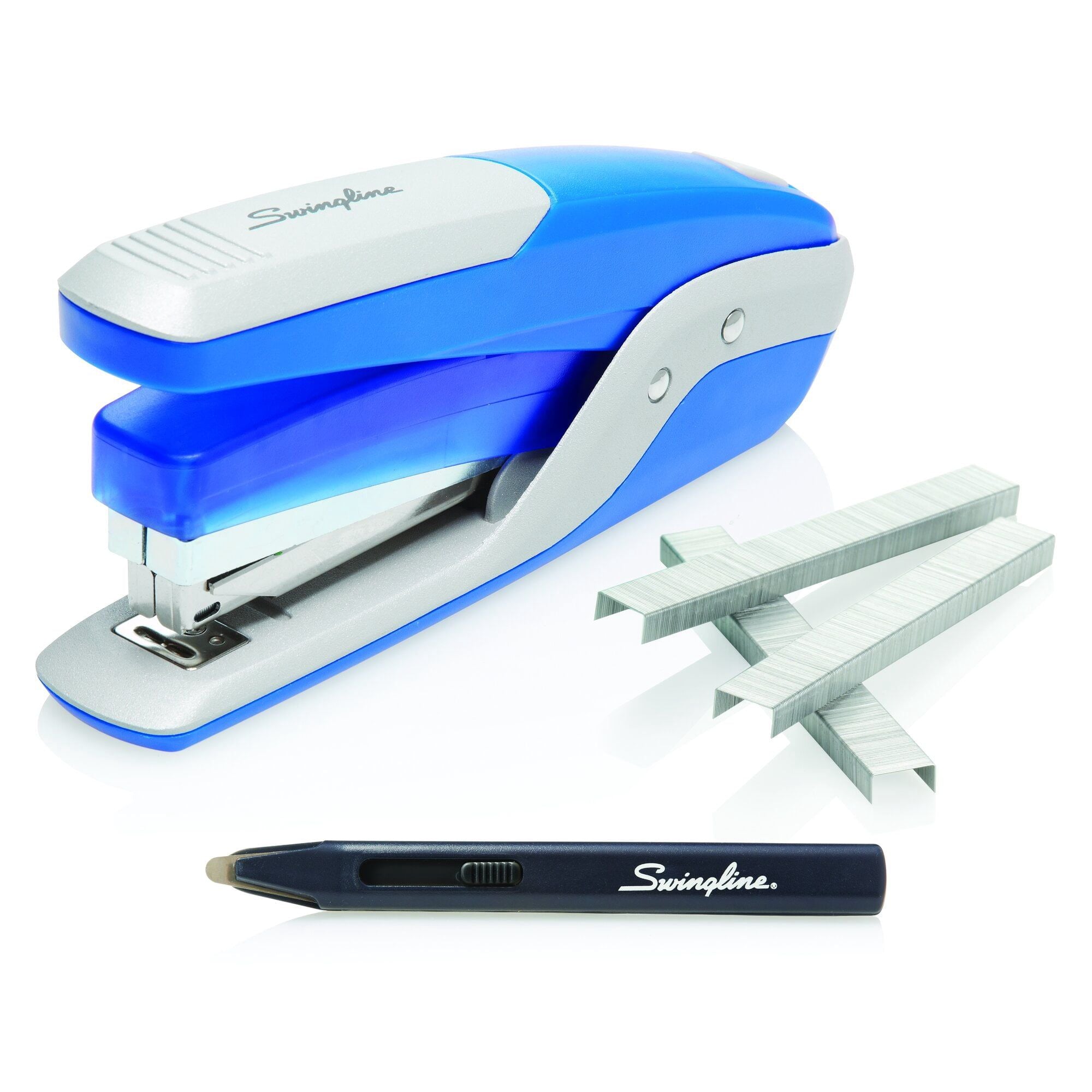 Swingline S7064584A 28-Sheet Capacity Quick Touch Stapler Value Pack - Blue/Silver - SJB-DIAMOND ELITES
