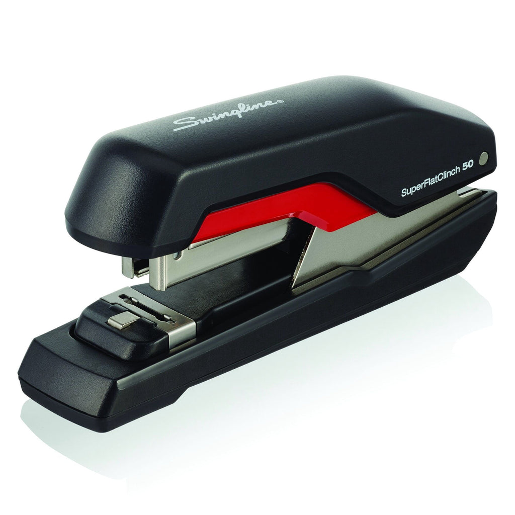 Swingline SuperFlatClinch 50 Half Strip Desktop Stapler 50 Sheets BlackRed - SJB-DIAMOND ELITES