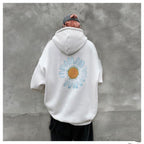 Daisy print hooded sweatshirt Pi-Mart