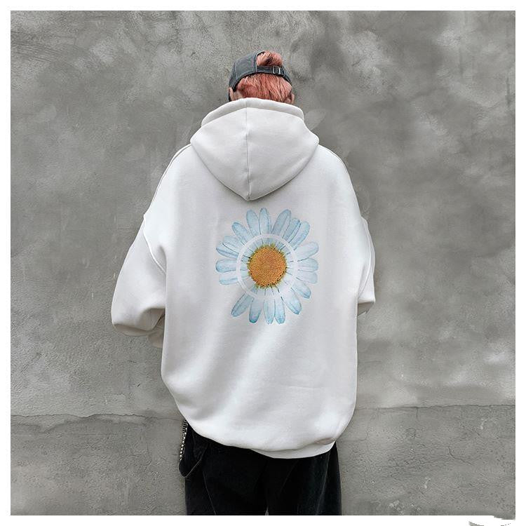 Daisy print hooded sweatshirt Pi-Mart