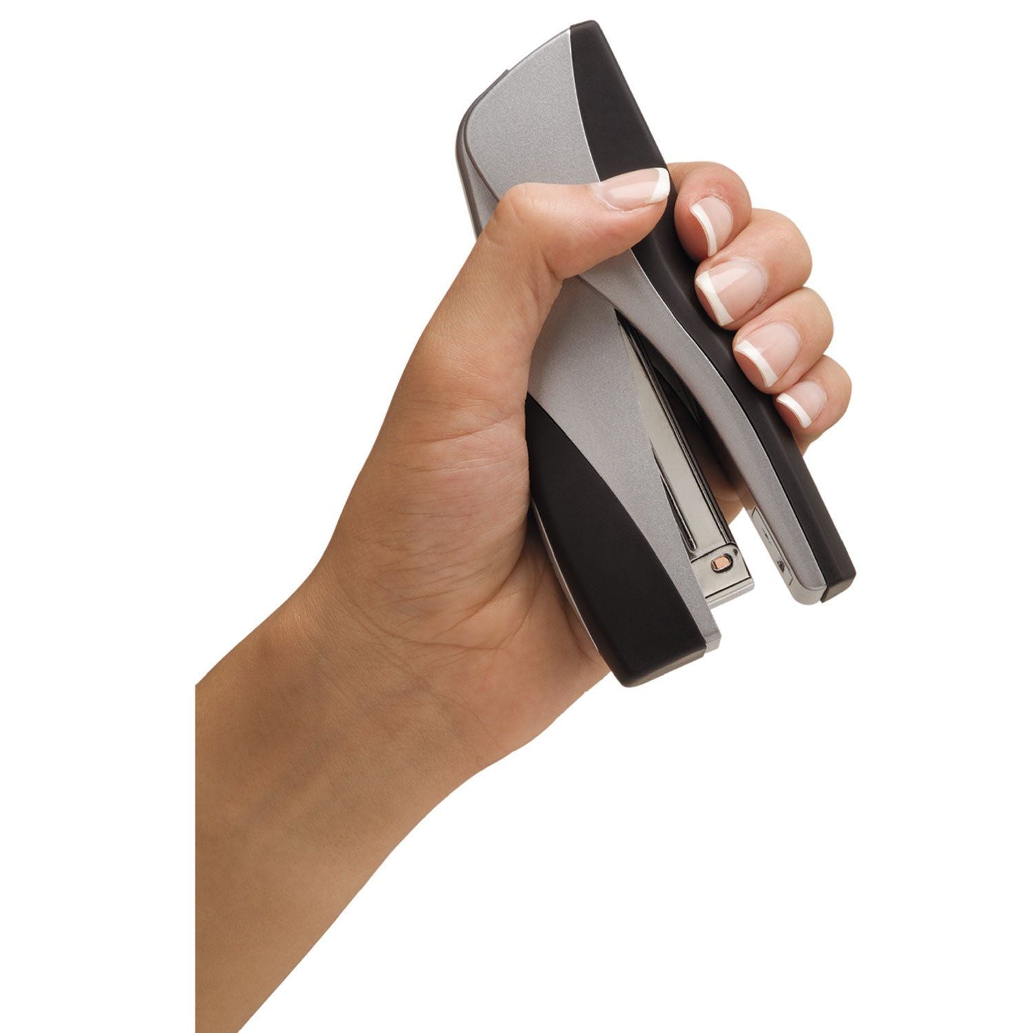 Optima Grip Compact Stapler, 25-Sheet Capacity, Silver - SJB-DIAMOND ELITES