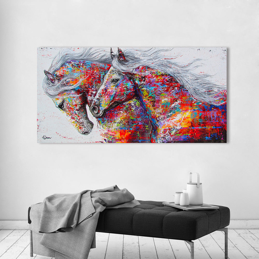 Frameless horse decorative painting Lootquake LLC