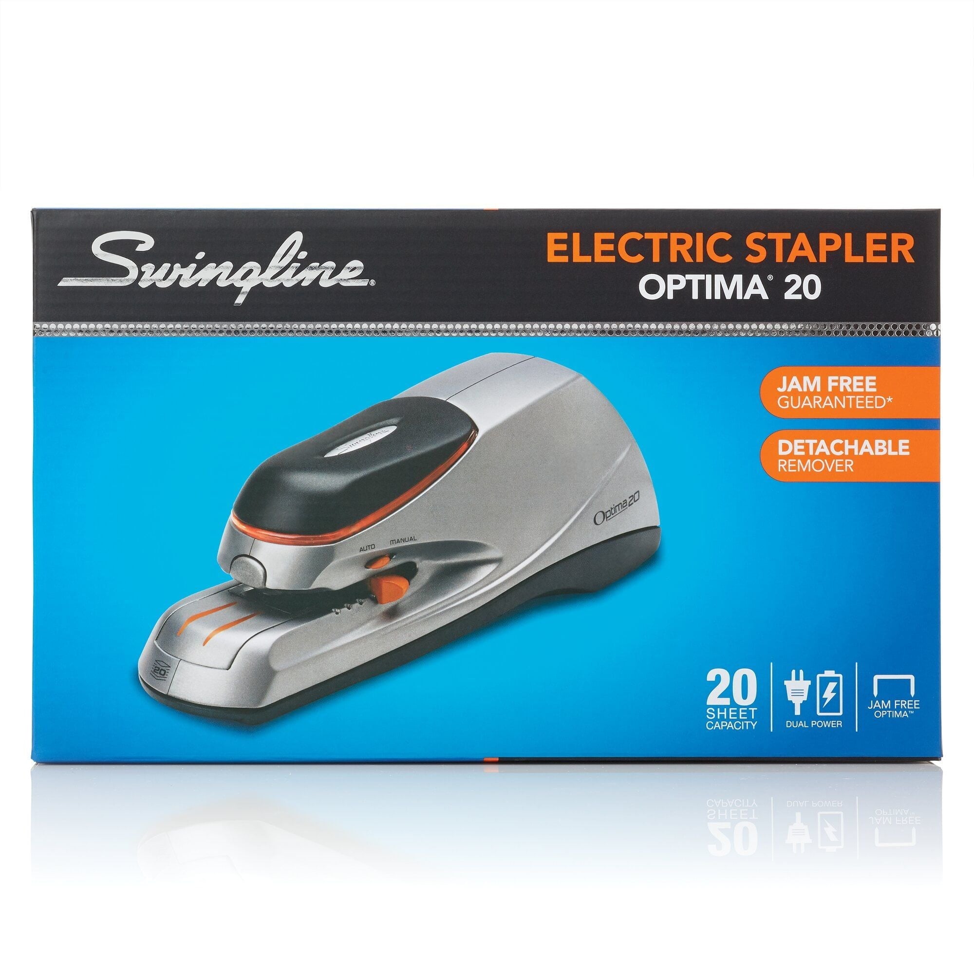 Swingline Optima 20 Electric Stapler, 20 Sheets, Silver - SJB-DIAMOND ELITES
