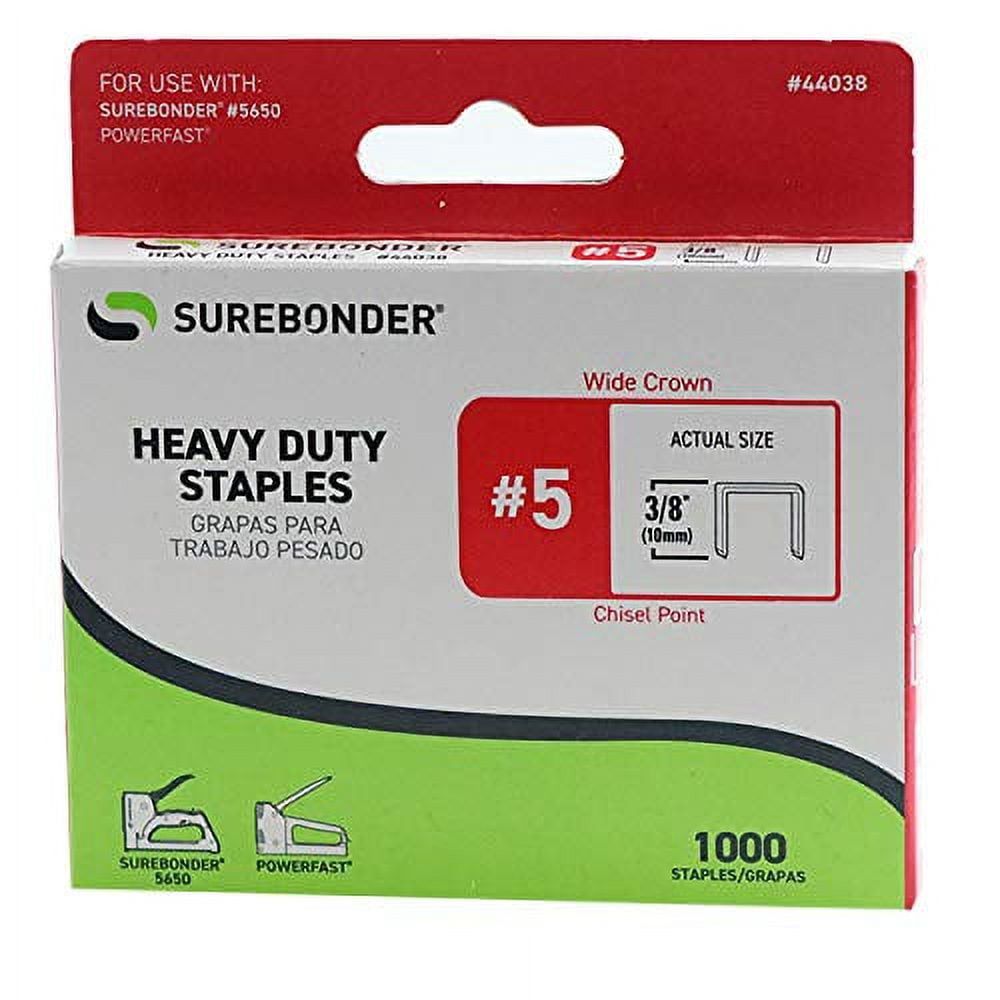 Surebonder 44038 Heavy Duty, Wide Crown, Swingline Type Staple with 3/8-Inch Leg Length, 1000-Pack - SJB-DIAMOND ELITES
