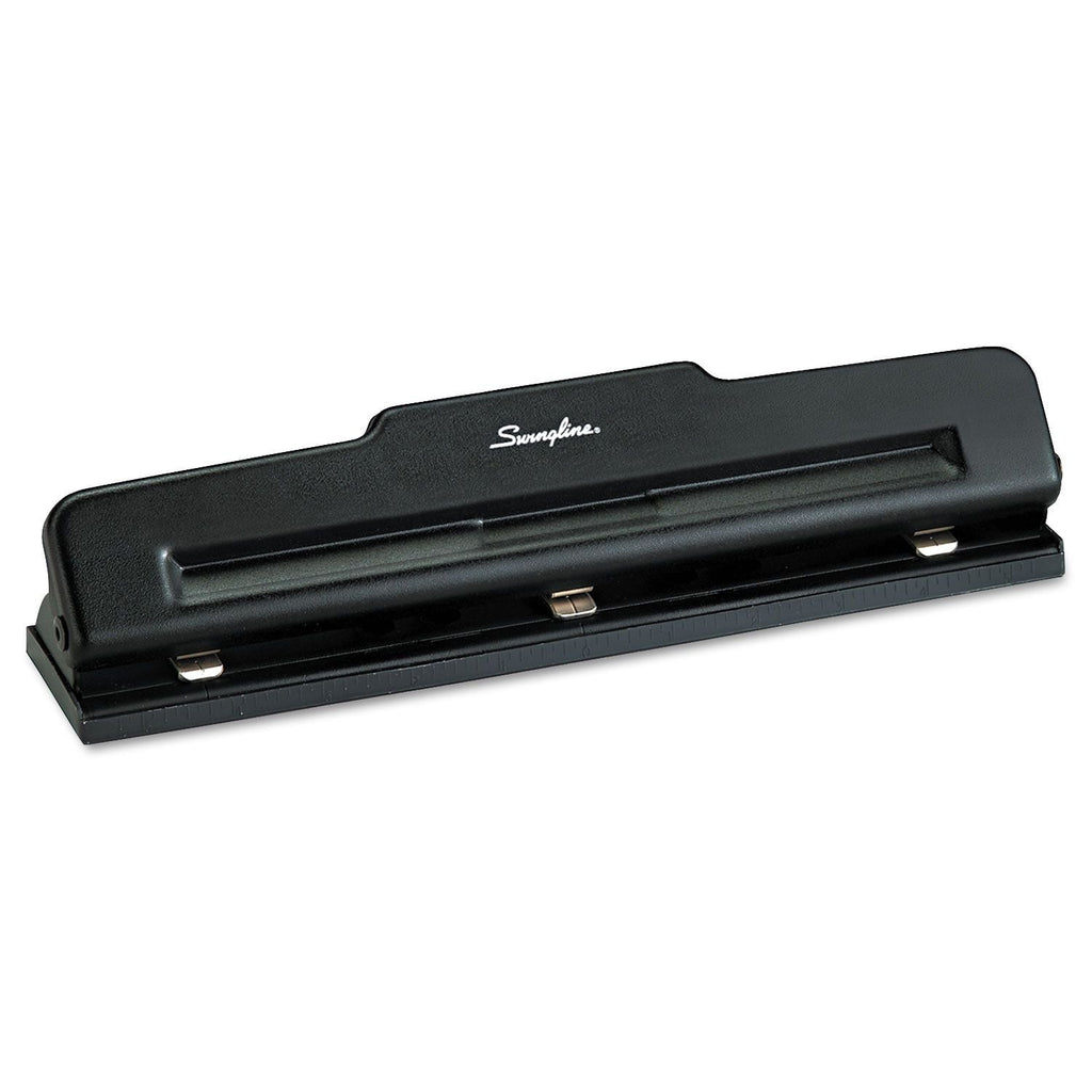 Swingline 10-Sheet Desktop Two-to-Three-Hole Adjustable Punch, 9/32" Holes, Black - SJB-DIAMOND ELITES