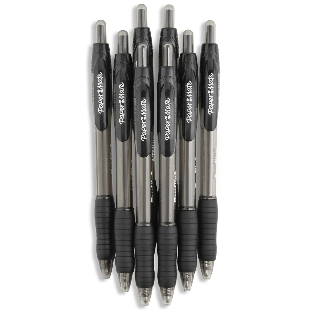 Paper Mate Profile Retractable Ballpoint Pens, 1.4 mm Bold Point, Black, 8 Count - SJB-DIAMOND ELITES