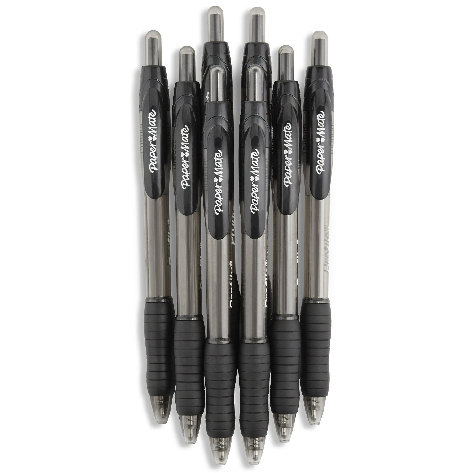 Paper Mate Profile Retractable Ballpoint Pens, 1.4 mm Bold Point, Black, 8 Count - SJB-DIAMOND ELITES
