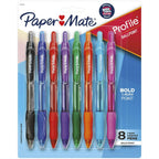 Paper Mate Profile Retractable Ballpoint Pens, Bold (1.4mm), Assorted Colors, 8 Count - SJB-DIAMOND ELITES